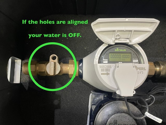 This shows how to determine your water is off.